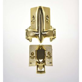 Gold Plated Funeral Accessories Handle , Parts Of A Casket Compact Structure